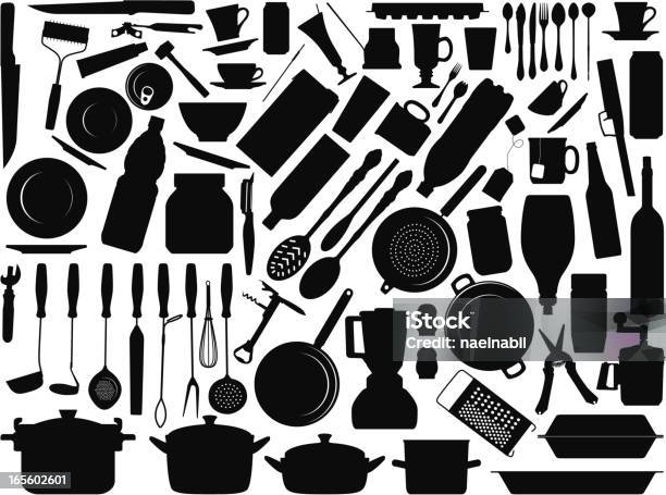 Kitchen Tools Stock Illustration - Download Image Now - Cooking Pan, Kitchenware Department, Cooking Utensil