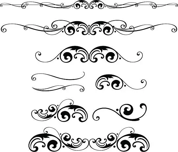 Vector illustration of Scroll parts