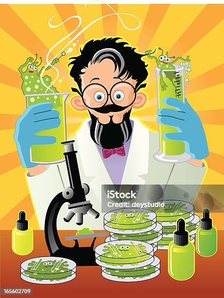 작은 초록색 Monsters 과학 실험에 대한 스톡 벡터 아트 및 기타 이미지 - 과학 실험, 몬스터, 과학