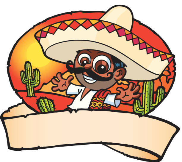 Desert Mexican vector art illustration