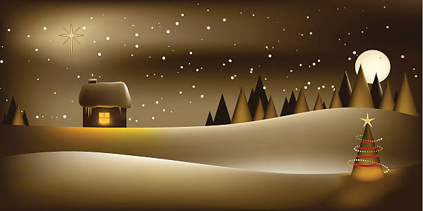 wigilia bożego narodzenia - silent night illustrations stock illustrations