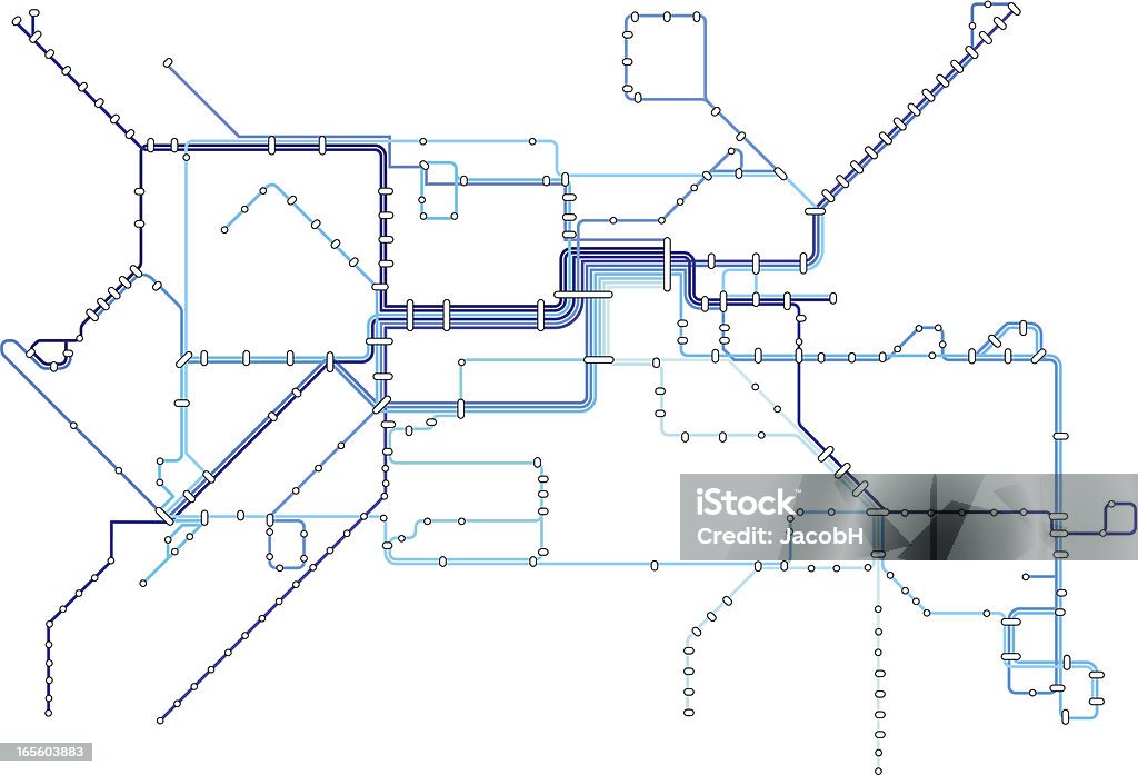 Transport Map Generic public transportation map in blue. Zip file contains AI-CS2, EPS8, and high-res jpg. Map stock vector