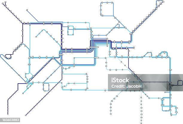 Transport Map Stock Illustration - Download Image Now - Map, Blue, Bus