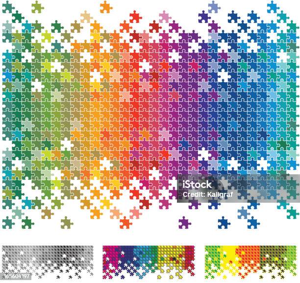 레인보우 낱말퍼즐 조각그림 맞추기에 대한 스톡 벡터 아트 및 기타 이미지 - 조각그림 맞추기, 퍼즐, 배경-주제