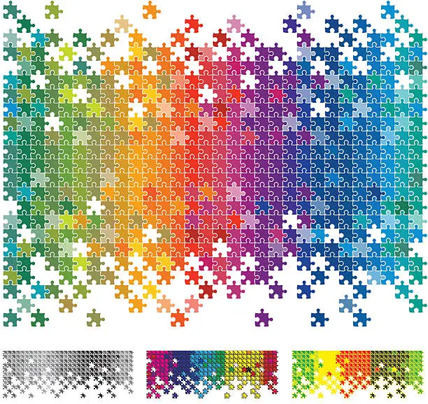 Vector illustration of Rainbow Puzzle