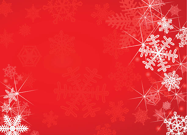 ilustrações de stock, clip art, desenhos animados e ícones de fundo de floco de neve vermelho - christmas backgrounds holiday focus on background