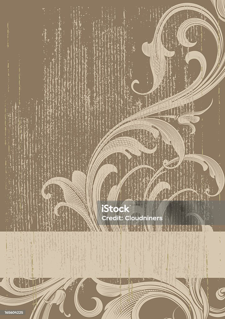 Antique Arabesque Grunge Detailed distressed grunge banner with scrollwork. Ready for the text of your choice. All elements can be easily modified to change color, orientation, etc. Everything is on separate layers. Includes AI, EPS, and hi-res JPG. Use horizontally or vertically. Scale to any size with no loss of quality. Abstract stock vector