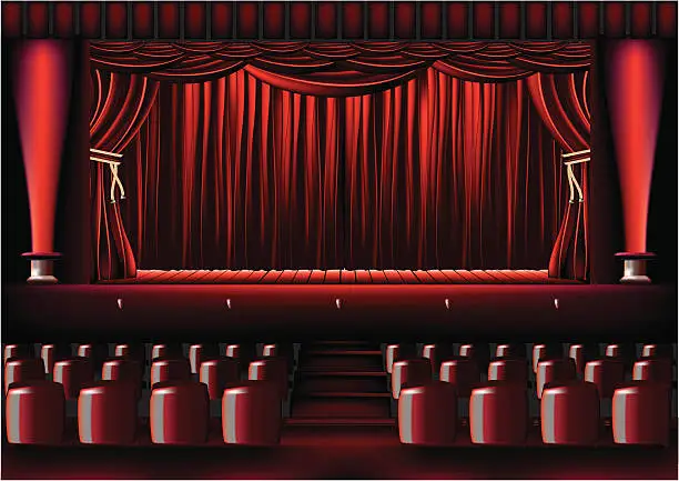 Vector illustration of Indoor Stage