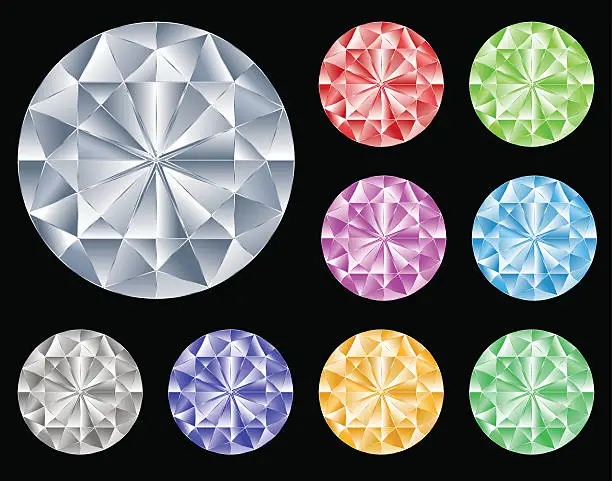 Vector illustration of Precious gems