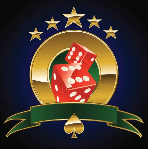 Vector illustration of network dices casino banner