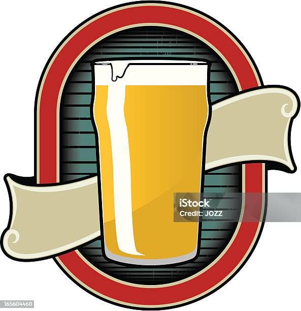 Пинта Пива Label — стоковая векторная графика и другие изображения на тему Алкоголь - напиток - Алкоголь - напиток, Без людей, Векторная графика
