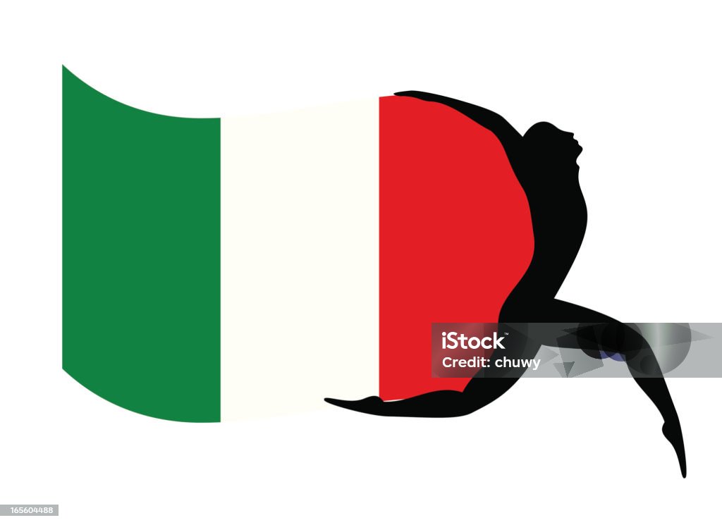 Bandera Italia ´ s - arte vectorial de Actuación - Espectáculo libre de derechos