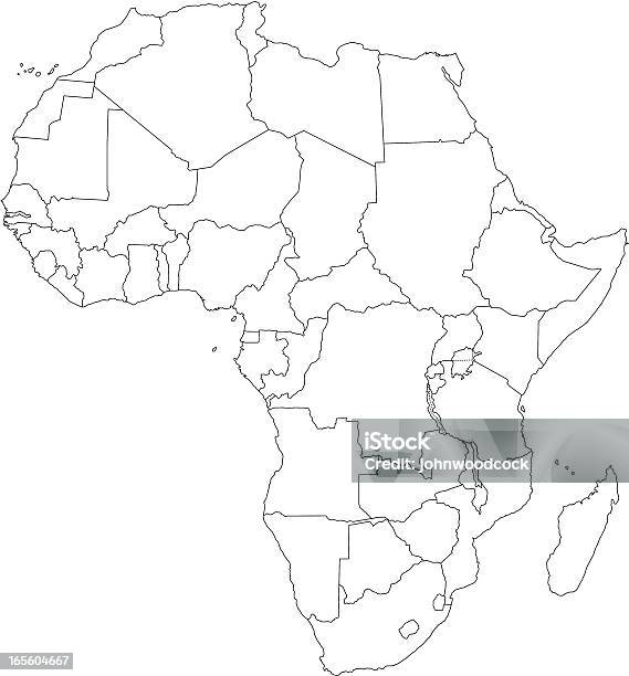 La Carte De Lafrique Vecteurs libres de droits et plus d'images vectorielles de Carte - Carte, Afrique, Sénégal