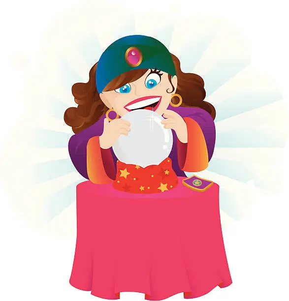 Vector illustration of fortune teller