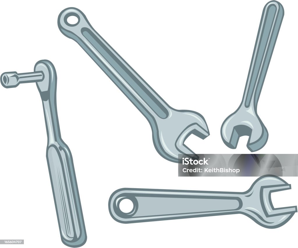 Wrenches-outils, équipement - clipart vectoriel de Clé à douilles libre de droits