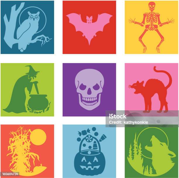 Halloween Pop Art Stock Illustration - Download Image Now - Witch, Animal Body Part, Animal Skull