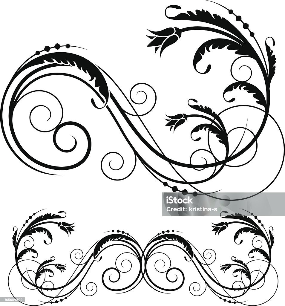 Élément de design Floral - clipart vectoriel de Antiquités libre de droits