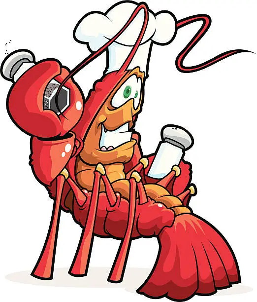 Vector illustration of Crawfish/Lobster Chef