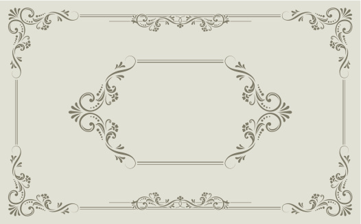 An a vector illustration of victorian scroll