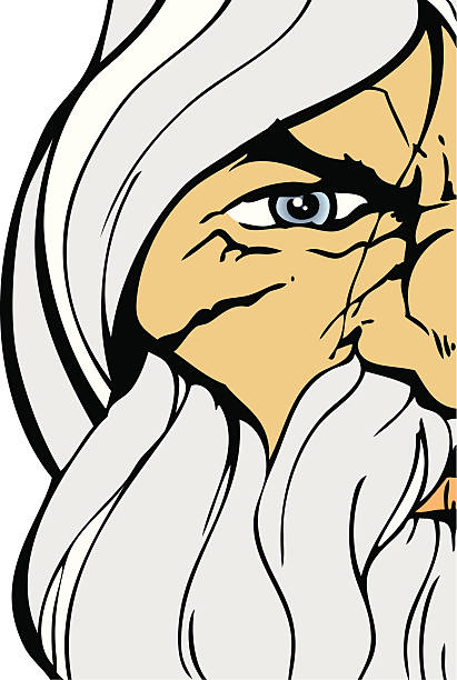 ilustraciones, imágenes clip art, dibujos animados e iconos de stock de old hombre - men old human eye beard