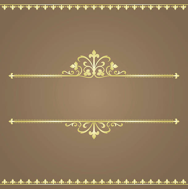 классичес�кий баннер - crown frame gold swirl stock illustrations