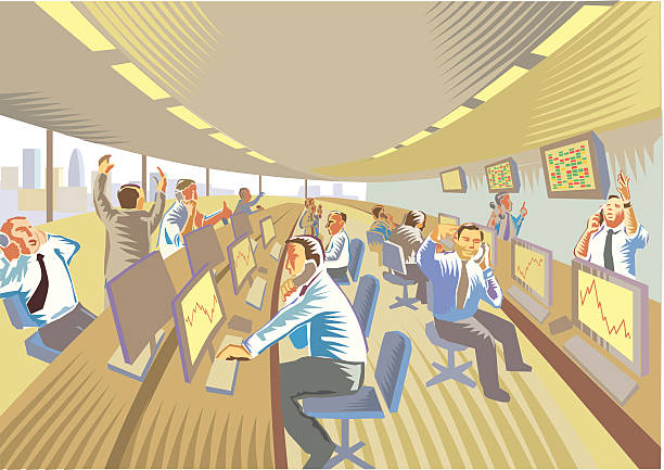 financial sala operacji finansowych - business meeting debt global finance concepts stock illustrations