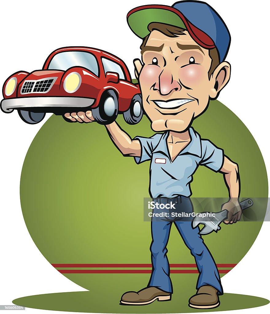 Auto Mechanic Stock Illustration - Download Image Now - Automobile  Industry, Cartoon, Auto Mechanic - iStock