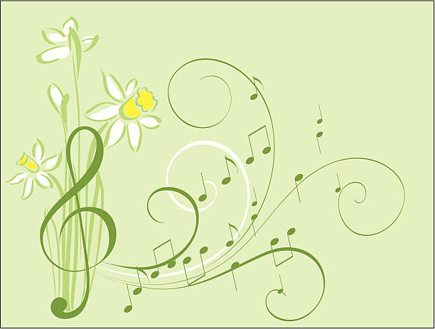 30+ Swirl Sheet Music Music Springtime Stock Illustrations