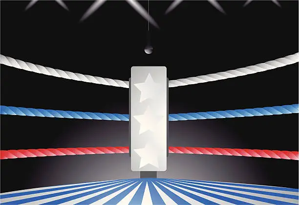 Vector illustration of Boxing ring corner