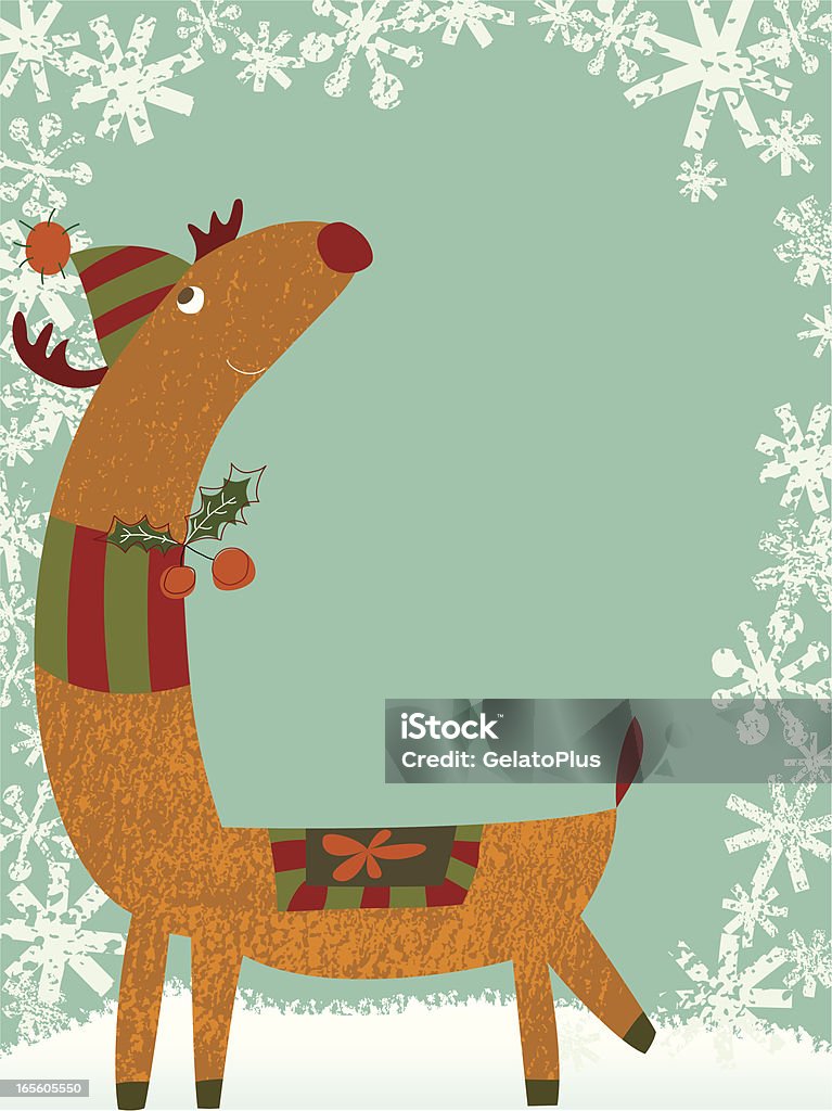 Christmas Reindeer Christmas reindeer on snow background. Zip contains AI CS2 and CMYK Jpeg File.http://i249.photobucket.com/albums/gg227/GelatoPlus/XmasBanner.jpg Animal stock vector