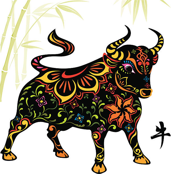 Chinese year of the ox 2009 vector art illustration
