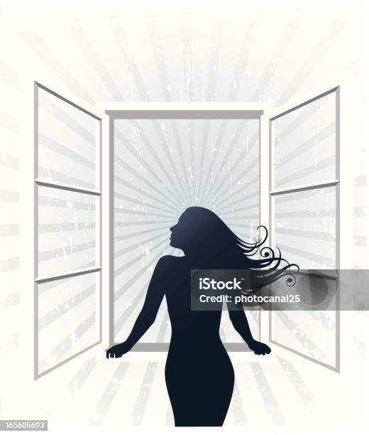 Discovering Everything Stock Illustration - Download Image Now - Balcony, Women, Adult