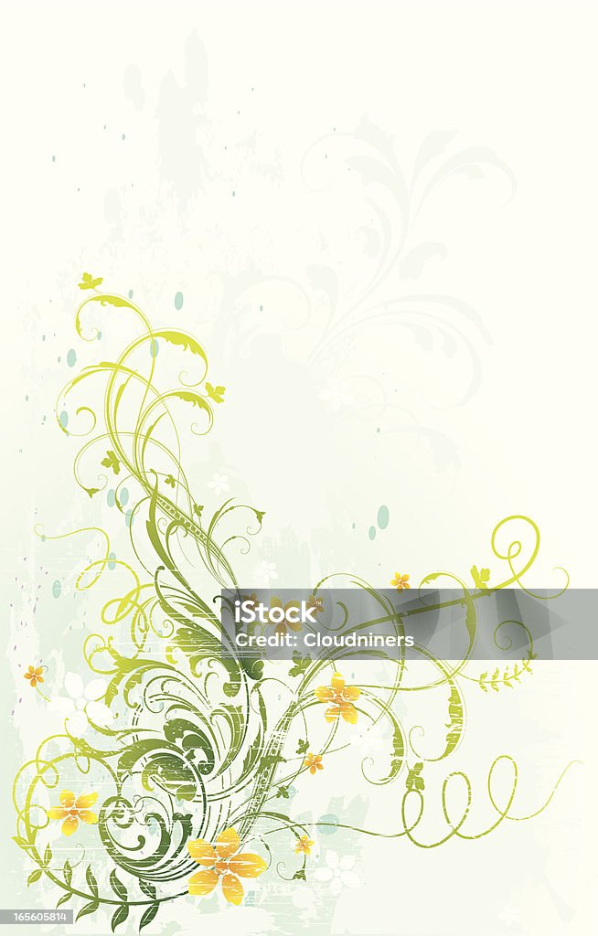 Floral rebentamento deslocamento - Royalty-free Abstrato arte vetorial