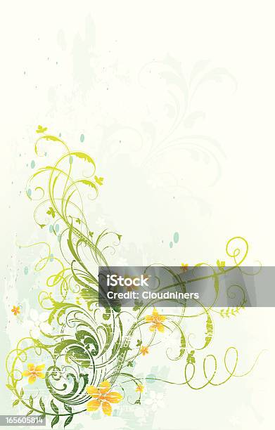 Floral Rebentamento Deslocamento - Arte vetorial de stock e mais imagens de Abstrato - Abstrato, Beleza natural, Botânica - Ciência de plantas