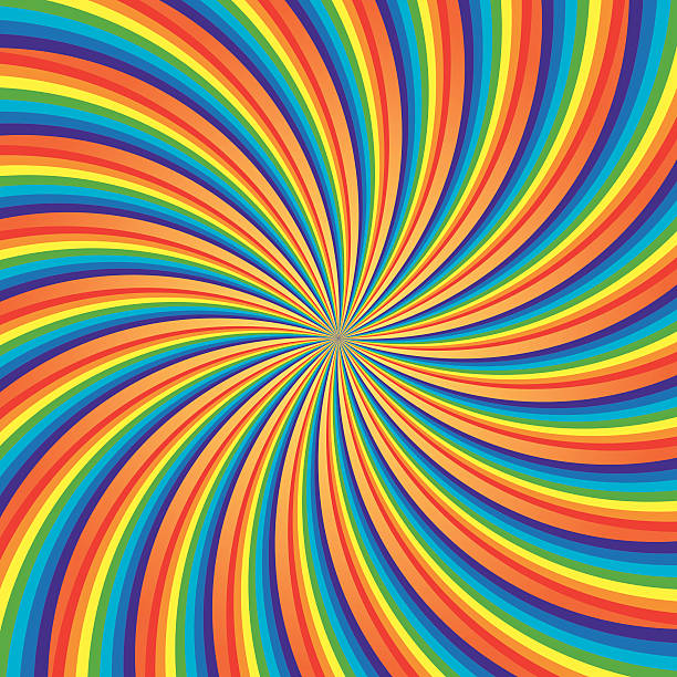 Rainbow Swirl, Vector Illustration vector art illustration