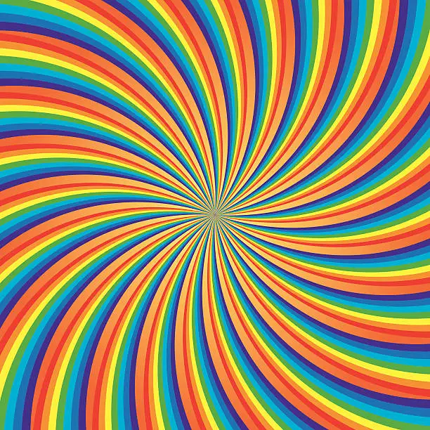 Vector illustration of Rainbow Swirl, Vector Illustration