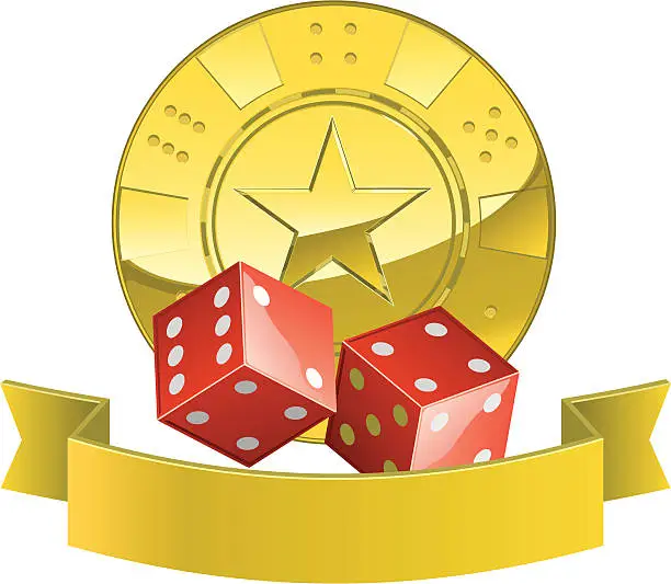 Vector illustration of Gold Casino Logo