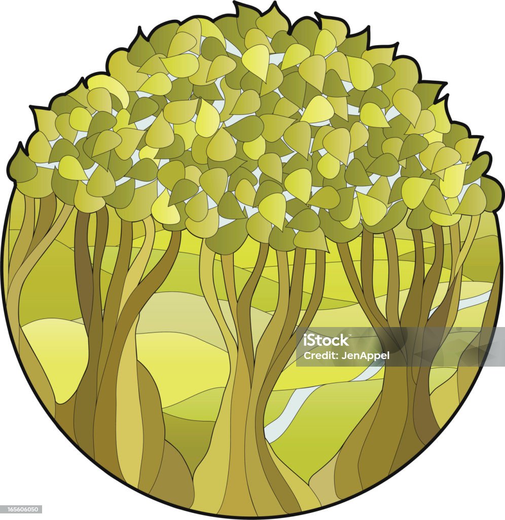 Árbol mundo - arte vectorial de Prado libre de derechos