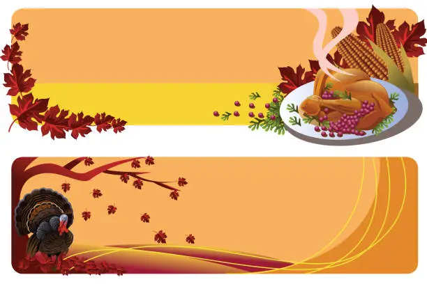 Vector illustration of Beautiful Thanksgiving Background/Banners