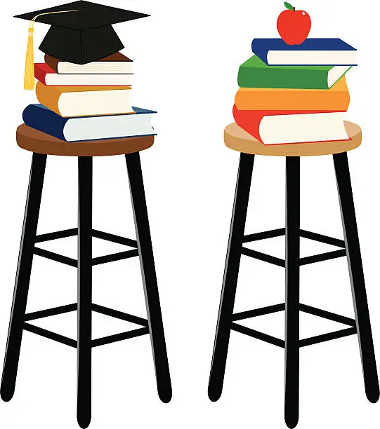 Vector illustration of Stacks of Books