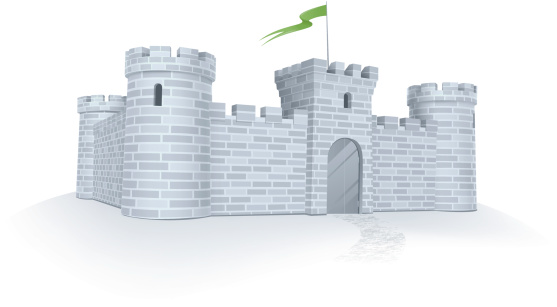 Vector illustration of classic medieval castle