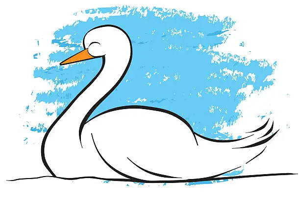 Vector illustration of swan