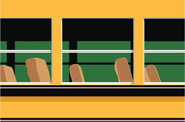 ilustrações, clipart, desenhos animados e ícones de o ônibus vazio - vehicle seat illustrations