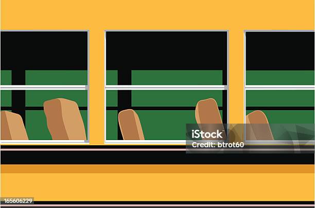 Автобус Пустой — стоковая векторная графика и другие изображения на тему Автобус - Автобус, Школьный автобус, Окно