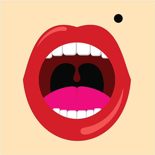 Open mouth. Woman mouth concepts, sex, dental health and make up.  Please see some similar pictures in my lightboxs:    shouting illustrations stock illustrations