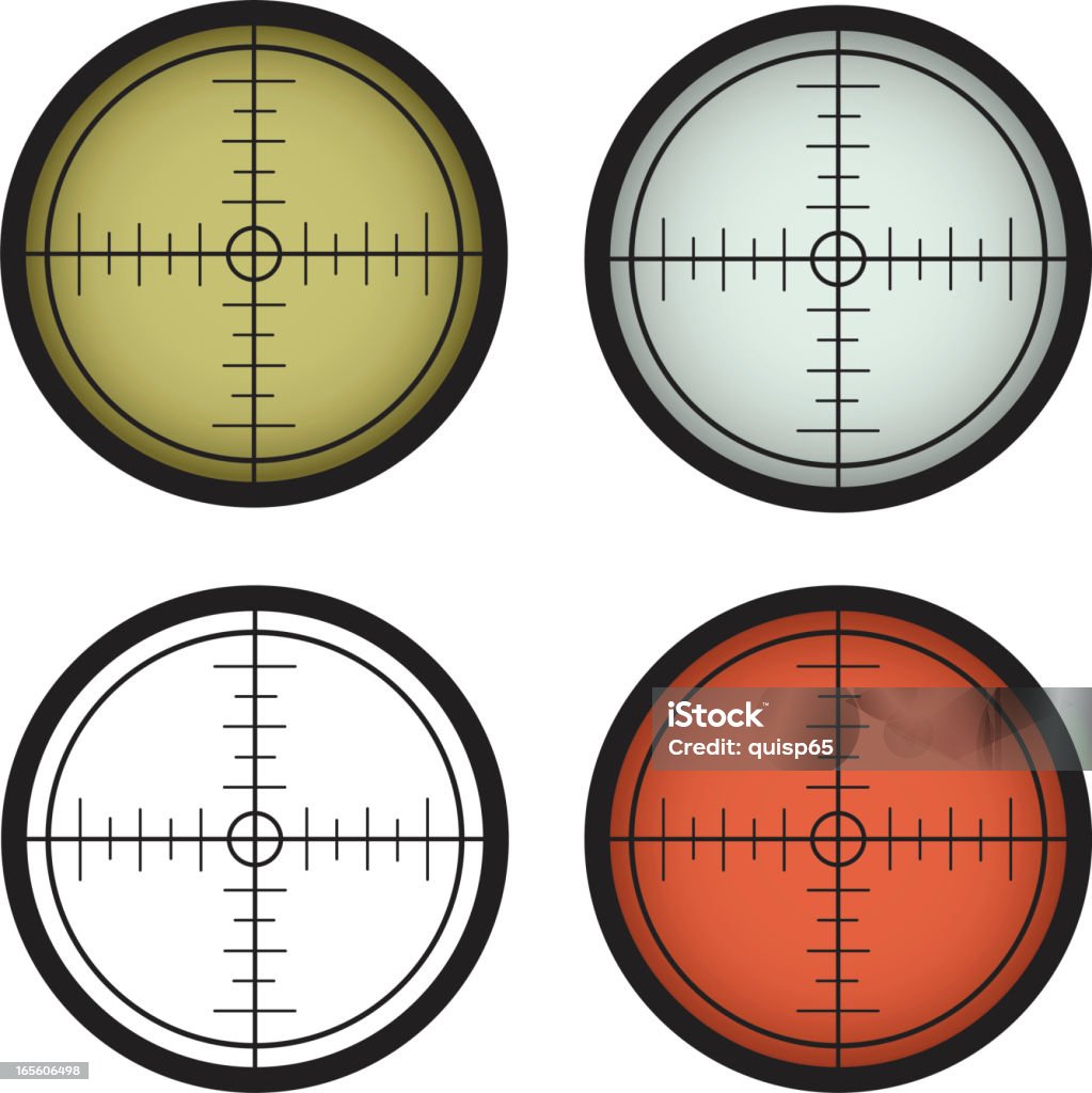 Red Rifle Scope Drawing Rifle Scope Stock Illustration - Download Image Now - Crosshair, Rifle ...