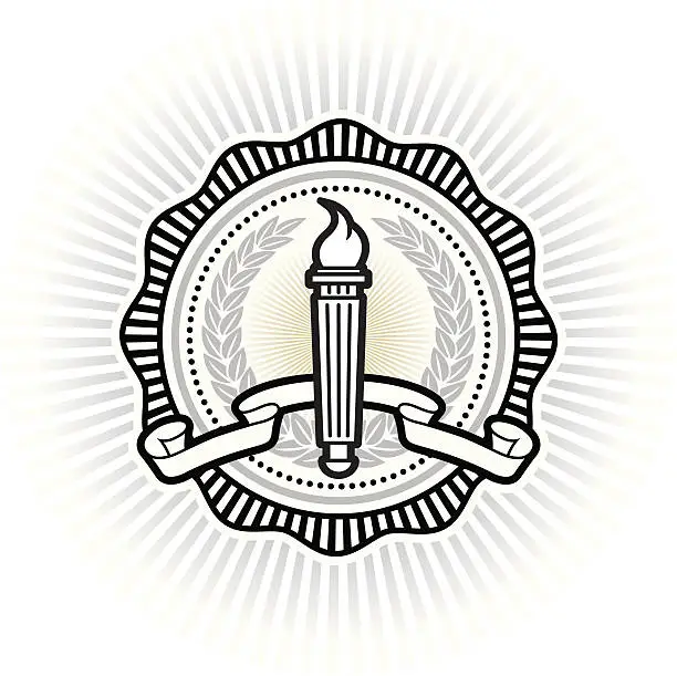 Vector illustration of Collegiate seal