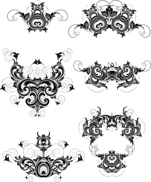 Vector illustration of Ornate Design Elements