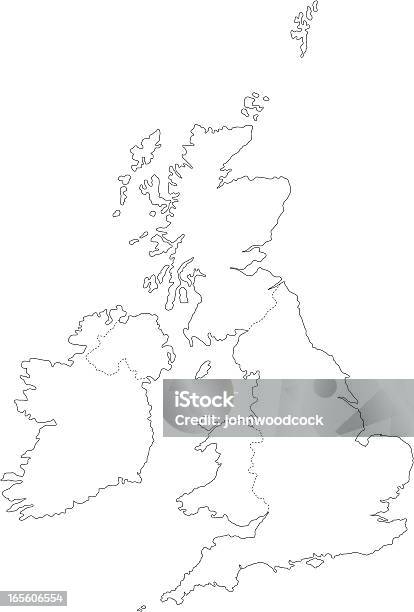 Vetores de Linha Mapa Do Reino Unido e mais imagens de Mapa - Mapa, Reino Unido, Comunidade Europeia