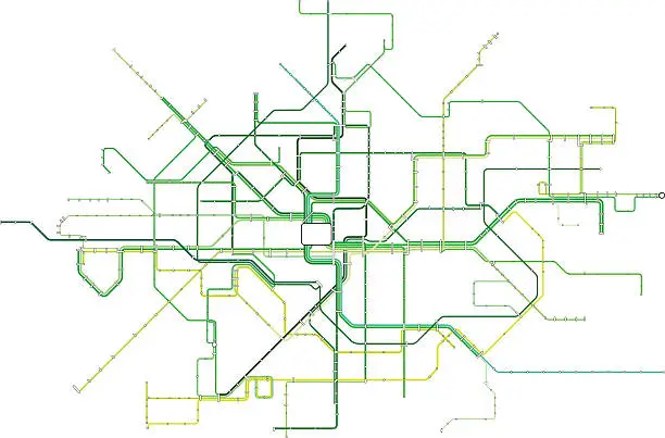 Vector illustration of The Green Line